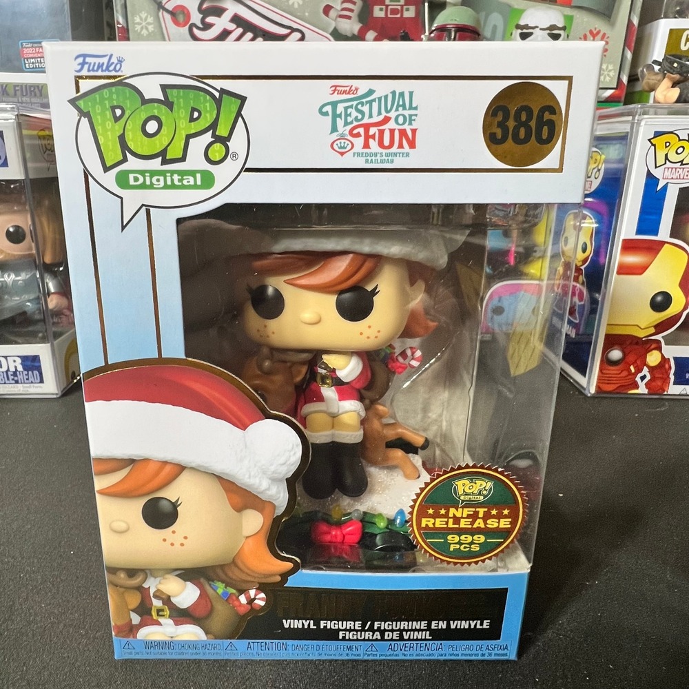 Funko Pop Digital Franny Funko Riding Reindeer 386 Festival of Fun NFT Grail 999